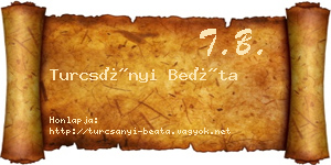 Turcsányi Beáta névjegykártya