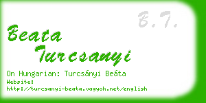 beata turcsanyi business card