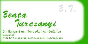 beata turcsanyi business card